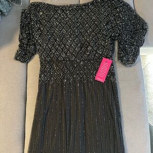 Black and White Patterned Dress